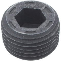 Holo-Krome - 3/8-18, 13/32" OAL, Alloy Steel Socket Pressure Plug - 7/8" Taper per Foot, 5/16" Hex Key - Americas Industrial Supply