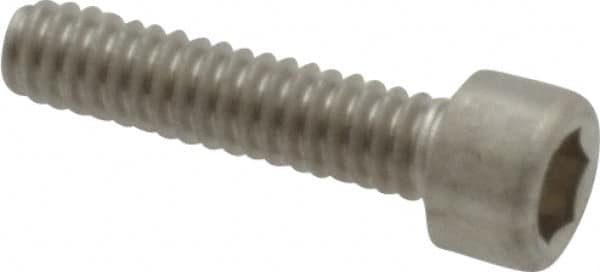 Holo-Krome - #2-56 UNC Hex Socket Drive, Socket Cap Screw - Grade 18-8 Stainless Steel, Uncoated, Fully Threaded, 3/8" Length Under Head - Americas Industrial Supply