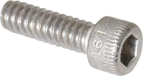 Holo-Krome - #4-40 UNC Hex Socket Drive, Socket Cap Screw - Grade 18-8 Stainless Steel, Uncoated, Fully Threaded, 3/8" Length Under Head - Americas Industrial Supply
