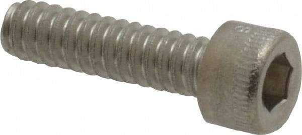 Holo-Krome - #6-32 UNC Hex Socket Drive, Socket Cap Screw - Grade 18-8 Stainless Steel, Uncoated, Fully Threaded, 1/2" Length Under Head - Americas Industrial Supply