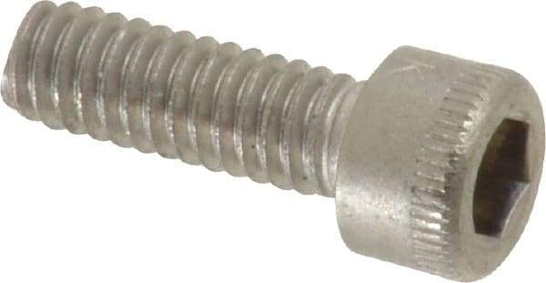 Holo-Krome - #8-32 UNC Hex Socket Drive, Socket Cap Screw - Grade 18-8 Stainless Steel, Uncoated, Fully Threaded, 1/2" Length Under Head - Americas Industrial Supply