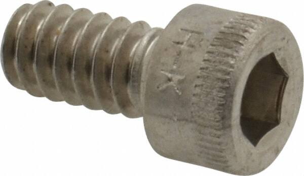 Holo-Krome - #10-24 UNC Hex Socket Drive, Socket Cap Screw - Grade 18-8 Stainless Steel, Uncoated, Fully Threaded, 3/8" Length Under Head - Americas Industrial Supply