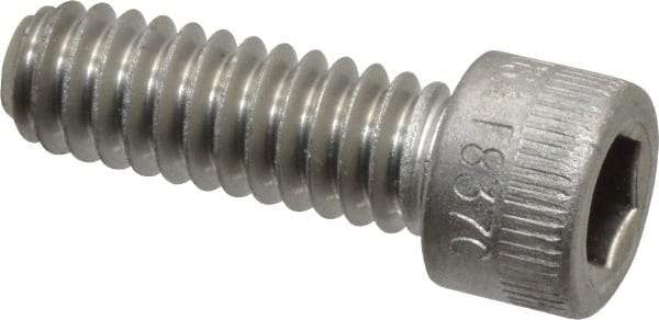 Holo-Krome - 1/4-20 UNC Hex Socket Drive, Socket Cap Screw - Grade 18-8 Stainless Steel, Uncoated, Fully Threaded, 3/4" Length Under Head - Americas Industrial Supply
