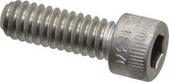 Holo-Krome - 1/4-20 UNC Hex Socket Drive, Socket Cap Screw - Grade 18-8 Stainless Steel, Uncoated, Fully Threaded, 3/4" Length Under Head - Americas Industrial Supply