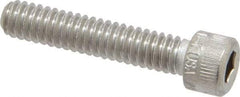 Holo-Krome - 1/4-20 UNC Hex Socket Drive, Socket Cap Screw - Grade 18-8 Stainless Steel, Uncoated, Fully Threaded, 1-1/4" Length Under Head - Americas Industrial Supply