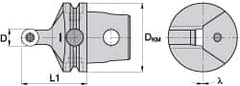 Kennametal - Neutral Cut, Size KM63, RC.. 1605M0 Insert Compatiblity, External Modular Turning & Profiling Cutting Unit Head - 8mm Ctr to Cutting Edge, 60mm Head Length, Through Coolant, Series Screw-On - Americas Industrial Supply