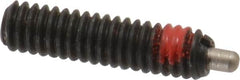 Gibraltar - 8-32, 5/8" Thread Length, 3/32" Plunger Projection, Steel Threaded Spring Plunger - 0.07" Max Plunger Diam, 5/8" Plunger Length, 0.7 Lb Init End Force, 2.3 Lb Final End Force - Americas Industrial Supply