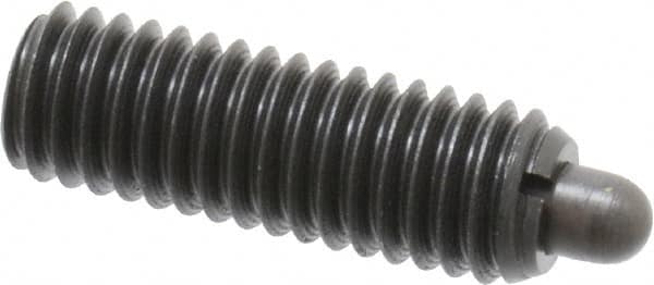 Gibraltar - 3/8-16, 1-1/8" Thread Length, 3/16" Plunger Projection, Steel Threaded Spring Plunger - 3/16" Max Plunger Diam, 1-1/8" Plunger Length, 5.5 Lb Init End Force, 14.5 Lb Final End Force - Americas Industrial Supply