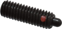 Gibraltar - 3/8-16, 1-1/8" Thread Length, 3/16" Plunger Projection, Steel Threaded Spring Plunger - 3/16" Max Plunger Diam, 1-1/8" Plunger Length, 5.5 Lb Init End Force, 14.5 Lb Final End Force - Americas Industrial Supply