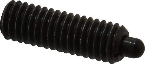 Gibraltar - 3/8-16, 1-1/8" Thread Length, 3/16" Plunger Projection, Steel Threaded Spring Plunger - 3/16" Max Plunger Diam, 1-1/8" Plunger Length, 2.8 Lb Init End Force, 7.2 Lb Final End Force - Americas Industrial Supply