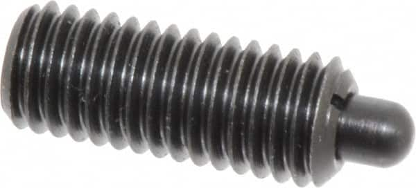 Gibraltar - 1/2-13, 1-1/4" Thread Length, 1/4" Plunger Projection, Steel Threaded Spring Plunger - 1/4" Max Plunger Diam, 1-1/4" Plunger Length, 2.7 Lb Init End Force, 9.3 Lb Final End Force - Americas Industrial Supply