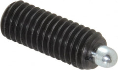 Gibraltar - 1/2-13, 1-1/4" Thread Length, 1/4" Plunger Projection, Steel Threaded Spring Plunger - 1/4" Max Plunger Diam, 1-1/4" Plunger Length, 2.7 Lb Init End Force, 9.3 Lb Final End Force - Americas Industrial Supply