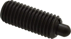 Gibraltar - 5/8-11, 1-1/2" Thread Length, 5/16" Plunger Projection, Steel Threaded Spring Plunger - 0.31" Max Plunger Diam, 1-1/2" Plunger Length, 10.5 Lb Init End Force, 25.5 Lb Final End Force - Americas Industrial Supply