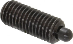 Gibraltar - 5/8-11, 1-1/2" Thread Length, 5/16" Plunger Projection, Steel Threaded Spring Plunger - 0.31" Max Plunger Diam, 1-1/2" Plunger Length, 3.5 Lb Init End Force, 10.5 Lb Final End Force - Americas Industrial Supply