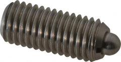 Gibraltar - M12 x 1.75, 1.102" Thread Length, 0.157" Plunger Projection, Stainless Steel Threaded Spring Plunger - 0.236" Max Plunger Diam, 1.102" Plunger Length, 10.12 Lb Init End Force, 24.73 Lb Final End Force - Americas Industrial Supply