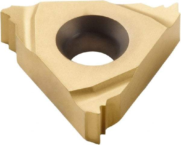 Seco - 16EL External Left Hand 14 Whitworth Laydown Threading Insert - Grade CP500, TiAlN/TiN Coated Carbide, 9.53mm Inscribed Circle - Americas Industrial Supply