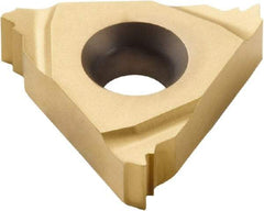 Seco - 16EL External Left Hand 14 Whitworth Laydown Threading Insert - Grade CP500, TiAlN/TiN Coated Carbide, 9.53mm Inscribed Circle - Americas Industrial Supply