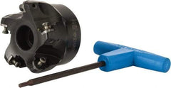 Iscar - 2.03" Cut Diam, 1" Arbor Hole, 0.236" Max Depth of Cut, Indexable Chamfer & Angle Face Mill - 5 Inserts, O45MT\xB6R90MT\xB6S45MT\xB6S90MT Insert, Right Hand Cut, 5 Flutes, Series FRCM - Americas Industrial Supply