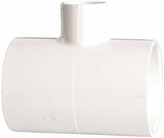 Value Collection - 2 x 2 x 3/4" PVC Plastic Pipe Reducing Tee - Schedule 40, All Slip End Connections - Americas Industrial Supply