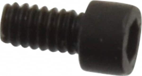 Holo-Krome - #0-80 UNF Hex Socket Drive, Socket Cap Screw - Alloy Steel, Black Oxide Finish, Fully Threaded, 1/8" Length Under Head - Americas Industrial Supply