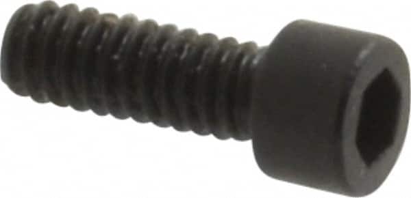 Holo-Krome - #0-80 UNF Hex Socket Drive, Socket Cap Screw - Alloy Steel, Black Oxide Finish, Fully Threaded, 3/16" Length Under Head - Americas Industrial Supply
