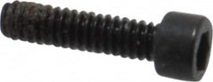 Holo-Krome - #0-80 UNF Hex Socket Drive, Socket Cap Screw - Alloy Steel, Black Oxide Finish, Fully Threaded, 1/4" Length Under Head - Americas Industrial Supply