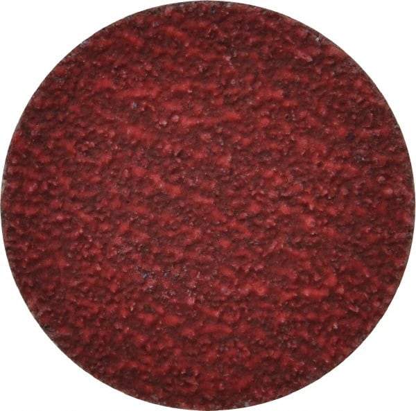 Norton - 1-1/2" Disc Diam, 60 Grit, Ceramic Alumina Quick Change Disc - Type R Attaching System, Coated, Red, Medium Grade, 30,000 RPM, R981 Series - Americas Industrial Supply