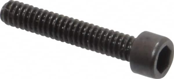 Holo-Krome - #2-56 UNC Hex Socket Drive, Socket Cap Screw - Alloy Steel, Black Oxide Finish, Fully Threaded, 1/2" Length Under Head - Americas Industrial Supply