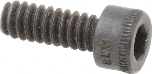 Holo-Krome - #6-32 UNC Hex Socket Drive, Socket Cap Screw - Alloy Steel, Black Oxide Finish, Fully Threaded, 3/8" Length Under Head - Americas Industrial Supply