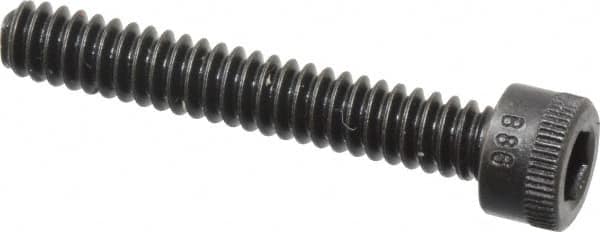 Holo-Krome - #6-32 UNC Hex Socket Drive, Socket Cap Screw - Alloy Steel, Black Oxide Finish, Fully Threaded, 7/8" Length Under Head - Americas Industrial Supply