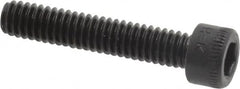 Holo-Krome - #8-32 UNC Hex Socket Drive, Socket Cap Screw - Alloy Steel, Black Oxide Finish, Fully Threaded, 7/8" Length Under Head - Americas Industrial Supply
