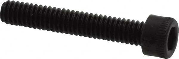 Holo-Krome - #8-32 UNC Hex Socket Drive, Socket Cap Screw - Alloy Steel, Black Oxide Finish, Fully Threaded, 1" Length Under Head - Americas Industrial Supply
