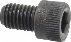 Holo-Krome - 1/4-28 UNF Hex Socket Drive, Socket Cap Screw - Alloy Steel, Black Oxide Finish, Fully Threaded, 3/8" Length Under Head - Americas Industrial Supply