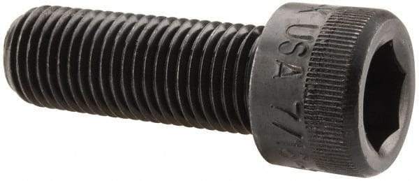 Holo-Krome - 7/16-20 UNF Hex Socket Drive, Socket Cap Screw - Alloy Steel, Black Oxide Finish, Fully Threaded, 1-1/4" Length Under Head - Americas Industrial Supply