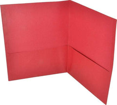 UNIVERSAL - 11" Long x 8-1/2" Wide Leatherette Two-Pocket Portfolios - Red - Americas Industrial Supply