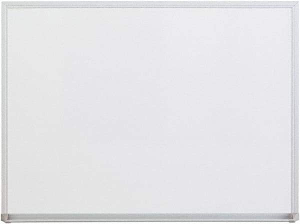 UNIVERSAL - 18" High x 24" Wide Melamine Dry Erase Board with 3/4" Rail - Aluminum, 5/8" Deep - Americas Industrial Supply