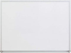 UNIVERSAL - 18" High x 24" Wide Melamine Dry Erase Board with 3/4" Rail - Aluminum, 5/8" Deep - Americas Industrial Supply