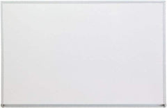 UNIVERSAL - 24" High x 36" Wide Melamine Dry Erase Board with 3/4" Rail - Aluminum, 5/8" Deep - Americas Industrial Supply