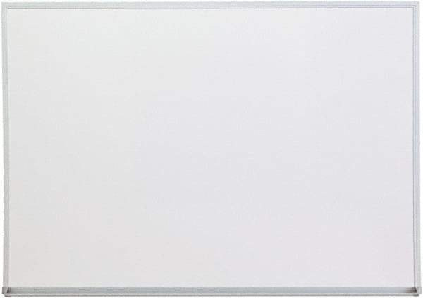 UNIVERSAL - 36" High x 48" Wide Melamine Dry Erase Board with 3/4" Rail - Aluminum, 5/8" Deep - Americas Industrial Supply