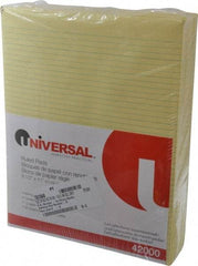 UNIVERSAL - 50 Sheet, 8-1/2 x 11", Glue Top Ruled Writing Pad - Canary - Americas Industrial Supply