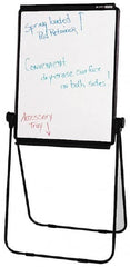 Quartet - Melamine Dry Erase Two Sided Easel with Stand - 39 to 70 Inch High - Americas Industrial Supply