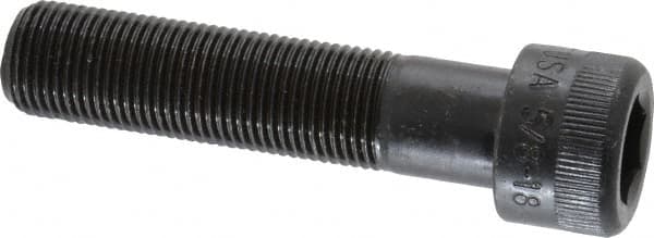 Holo-Krome - 5/8-18 UNF Hex Socket Drive, Socket Cap Screw - Alloy Steel, Black Oxide Finish, Partially Threaded, 2-3/4" Length Under Head - Americas Industrial Supply