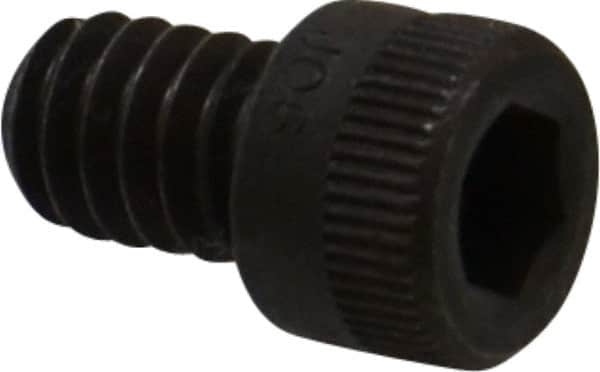 Holo-Krome - 1/4-20 UNC Hex Socket Drive, Socket Cap Screw - Alloy Steel, Black Oxide Finish, Fully Threaded, 3/8" Length Under Head - Americas Industrial Supply