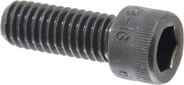 Holo-Krome - 3/8-16 UNC Hex Socket Drive, Socket Cap Screw - Alloy Steel, Black Oxide Finish, Fully Threaded, 1" Length Under Head - Americas Industrial Supply