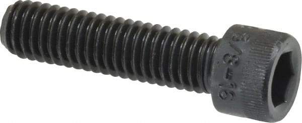 Holo-Krome - 3/8-16 UNC Hex Socket Drive, Socket Cap Screw - Alloy Steel, Black Oxide Finish, Fully Threaded, 1-1/2" Length Under Head - Americas Industrial Supply