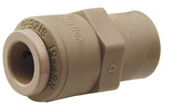 Parker - 5/16" Outside Diam, 3/8 NPTF, Acetal Push-to-Connect Tube Female Connector - 300 Max psi, Tan - Americas Industrial Supply
