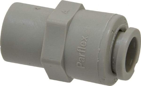 Parker - 3/8" Outside Diam, 1/4 NPTF, Acetal Push-to-Connect Tube Female Connector - 300 Max psi, Tan - Americas Industrial Supply