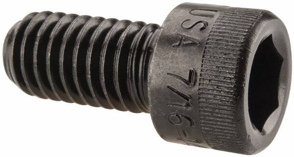 Holo-Krome - 7/16-14 UNC Hex Socket Drive, Socket Cap Screw - Alloy Steel, Black Oxide Finish, Fully Threaded, 7/8" Length Under Head - Americas Industrial Supply