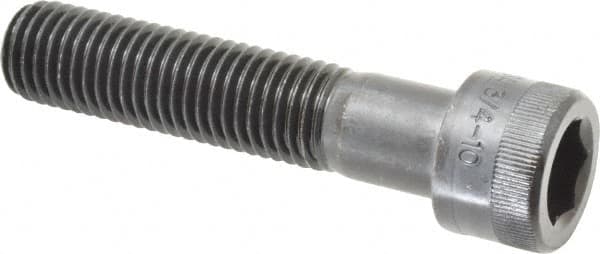 Holo-Krome - 3/4-10 UNC Hex Socket Drive, Socket Cap Screw - Alloy Steel, Black Oxide Finish, Partially Threaded, 3-1/2" Length Under Head - Americas Industrial Supply