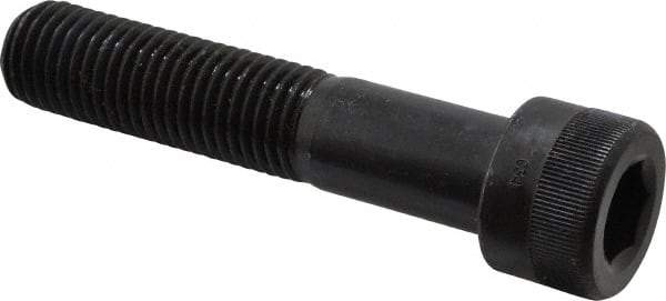 Holo-Krome - 1-8 UNC Hex Socket Drive, Socket Cap Screw - Alloy Steel, Black Oxide Finish, Partially Threaded, 5" Length Under Head - Americas Industrial Supply
